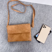 Vintage Suede Leather Shoulder Bag Female Envelope Small Crossbody Bag Women Nub - £29.75 GBP