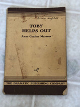 Toby helps Out 1937 Three-Act Comedy Script by Anne Coulter Martens - $27.86