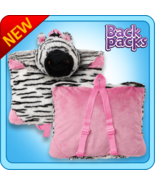 Authentic Pillow Pet Zebra Backpack  for Notebooks and Tablets Plush Toy... - $41.09 CAD
