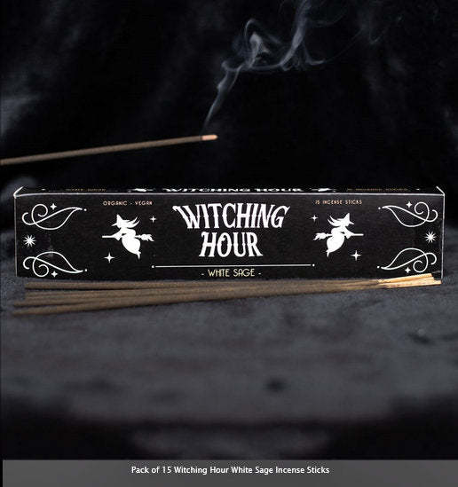Pack of 15 Witching Hour White Sage Incense Sticks H4.5cm x W22cm x D1.8... - $5.28