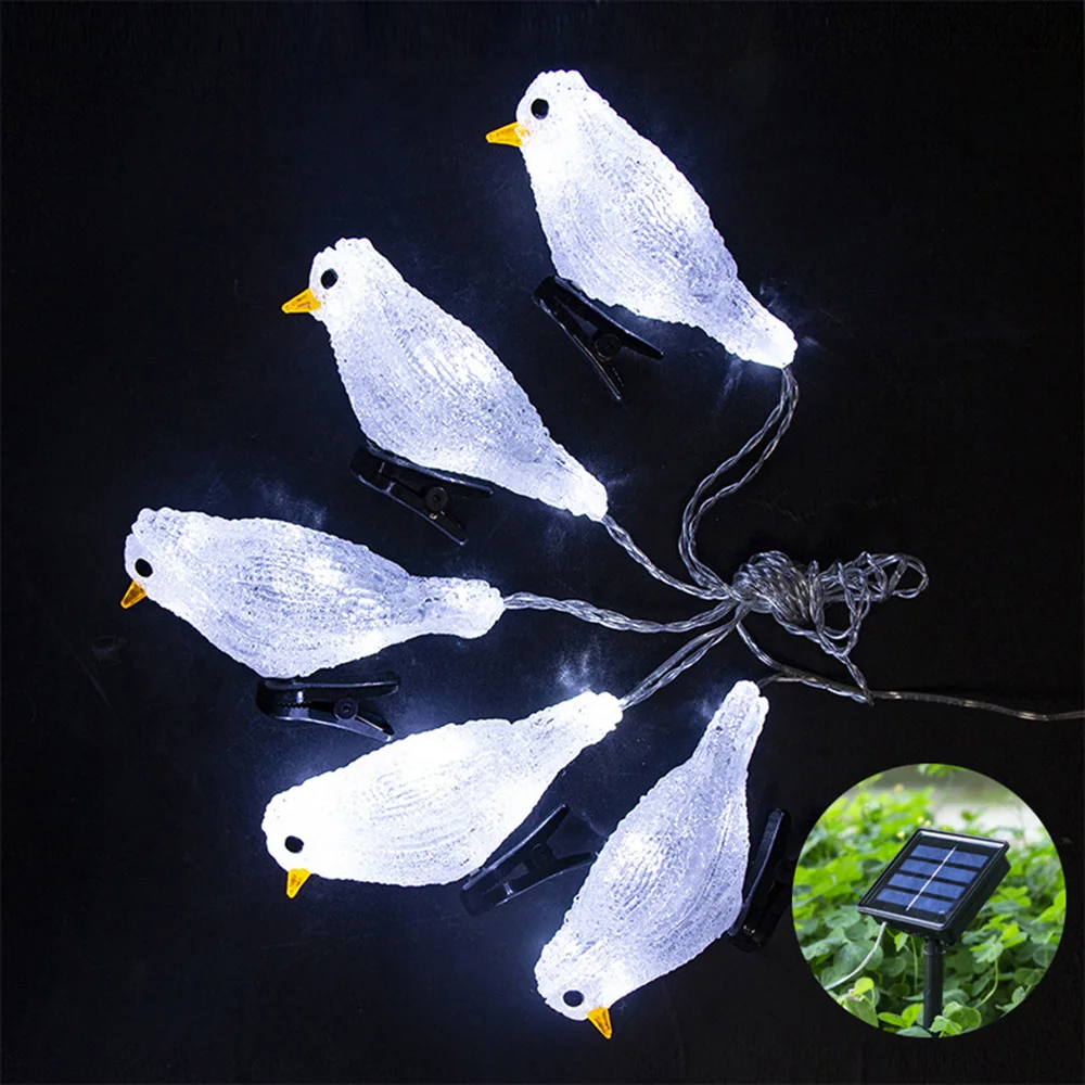 5pc Birds Solar Led Light Outdoor Garden Lamp  Power Clip Waterproof String Ligh - £247.38 GBP