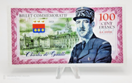 Fantasy  Banknote  Charles de Gaulle ~ French Militar ~ 100 Francs - $9.40