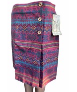 NWT Vintage Bonjour 1980s Aztec Wrap Skirt Women’s Southwest Size 12 Boh... - $512.39 MXN