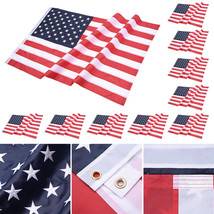 10Pcs 3x5FT US American Flag Stars 210D Oxford Sewn Stripes Brass Gromme... - £96.49 GBP