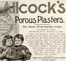 Allcocks Porous Plaster 1897 Advertisement Victorian Medical Pain #1 DWFF18 - $19.99