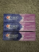 3XCrest 3D White Fluoride Anticavity Toothpaste Radiant Mint 3.8 oz Ea Exp 2026 - £12.62 GBP
