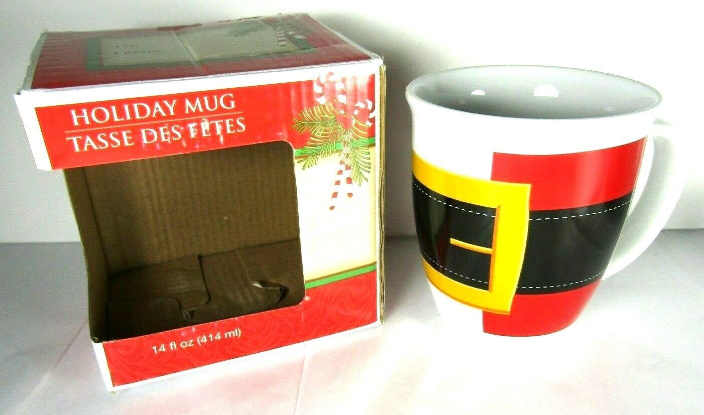 Primary image for Santa Claus Suit Belt Mug Coffee Tea Hot Chocolate 10 oz Royal Norfolk Holiday