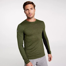 VRST x Smartwool Men&#39;s Long Sleeve Crew Neck Training Shirt Green Base L... - $59.99