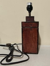 New rustic Wood lamp base wit barb wire accents image 6