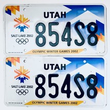 2002 United States Utah Olympic Winter Games Passenger License Plate 854S8 - £26.47 GBP