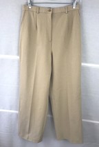 Dialogue Womens Dress Pants Sz 12P Tan Straight Leg The New Language Of ... - £8.93 GBP