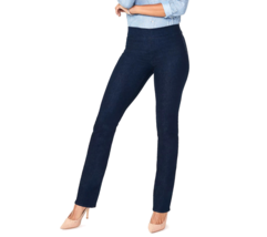 NYDJ Marilyn Straight Pull-On Jeans- Rinse, 0 - £27.37 GBP