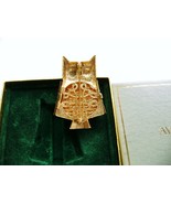 Vintage Avon Metal Pin Perfume Owl Glace - £9.48 GBP