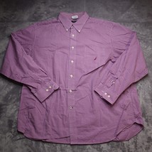 Nautica Shirt Adult XXL Pink Check Long Sleeve Button Up Casual Cotton Mens - £23.21 GBP