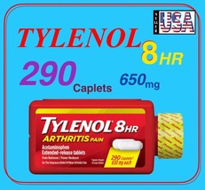 290 Tablet , Tylenol 8 Hour, ( 650 mg ) Arthritis &amp; Joint Pain, Acetamin... - $578.90 MXN