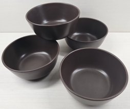 (4) IKEA Dinera Brown Coupe Cereal Bowls Set Smooth Stoneware Serving Di... - £26.33 GBP