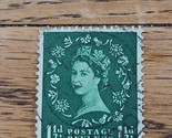 Great Britain Stamp Queen Elizabeth II 1 1/2d Used Circular Cancel Over ... - $2.84