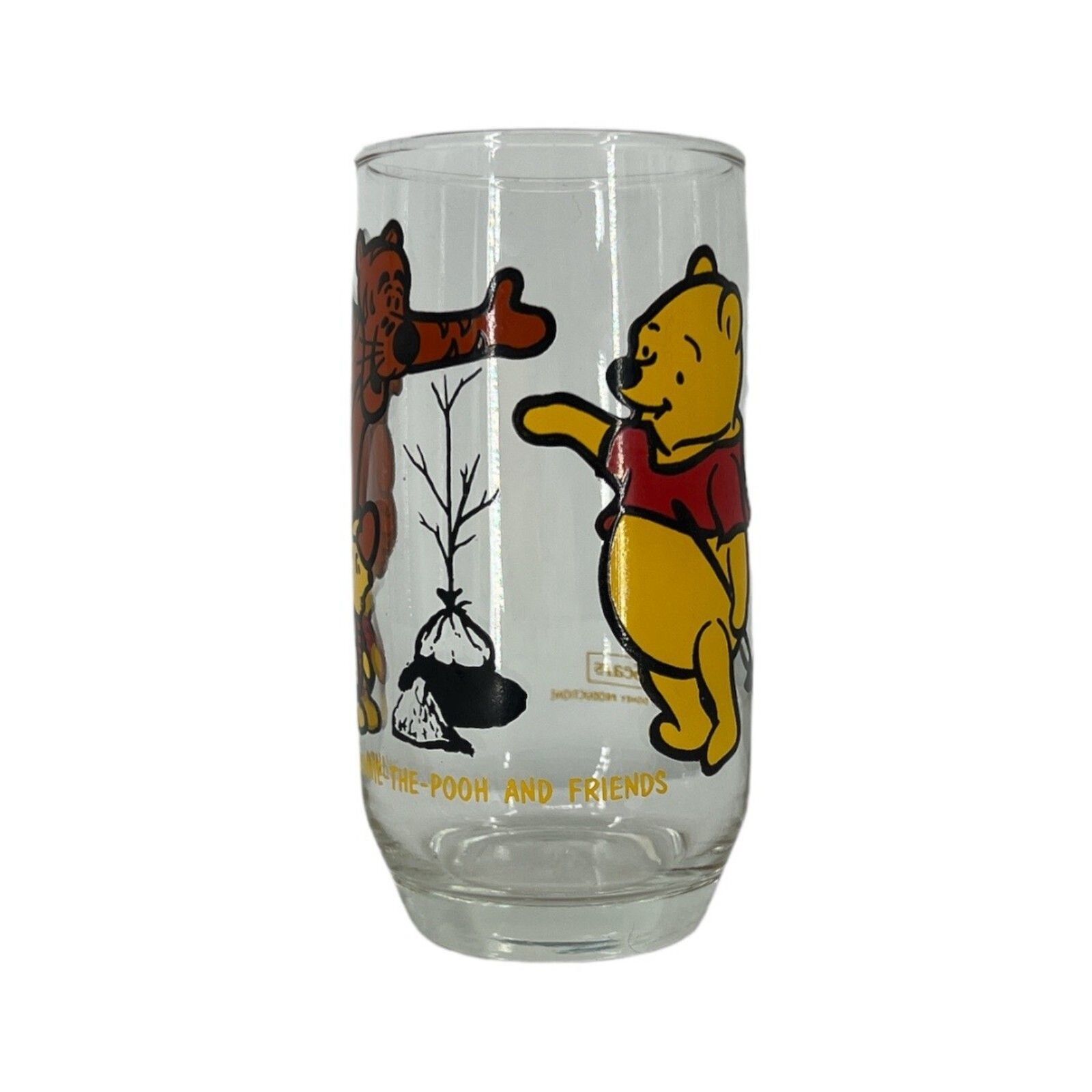 Sears Disney Glass 1970s Winnie the Pooh and Friends Tigger Eyeore dinking cup  - £11.67 GBP