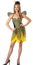 Womens Bumble Bee Miss Yellow Dress, Wings &amp; Headband 3 Pc Halloween Cos... - £13.19 GBP