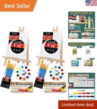 Acrylic Paint Set with 2 Easels, 12 Colors &amp; Brushes - Perfect for All L... - $37.50