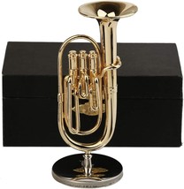 Dselvgvu Copper Miniature Baritone Horn With Stand, 3.94&quot;X1.42&quot; Baritone... - $33.93