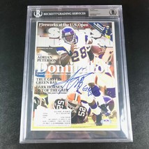 ADRIAN PETERSON Signed SI Magazine BAS Beckett Autographed Slabbed Minne... - £236.29 GBP