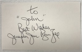 Jumpin&#39; Jim Brunzell Signed Autographed 3x5 Index Card - Pro Wrestling L... - £10.35 GBP