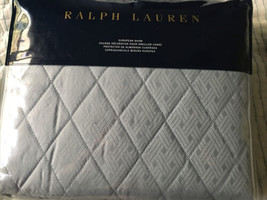 Ralph Lauren 1pc Bedford Quilted Euro Sham Sanibel Blue Bnip $215 Beautiful - £51.19 GBP