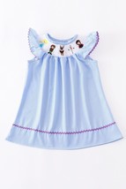 Boutique Princess Elsa Ana Olaf Embroidered Smocked Dress - £6.26 GBP+