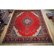 Vintage 10x13 Authentic Hand Knotted Open Filed Rug B-74837 - £4,027.15 GBP