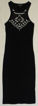 EXPRESS BLACK SHIMMERY SEQUINS BEADS SLEEVELESS FITTED BODYCON TANK DRES... - £7.90 GBP