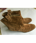 NEW IN BOX:Liz Claiborne Isabella Tan Leather Booties Softy Split Sue La... - $138.99