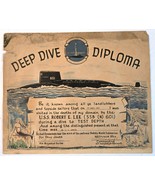 Vintage 1961 DEEP DIVE DIPLOMA USS Robert E Lee US NAVY Submarine SSBN 601 - €169,26 EUR