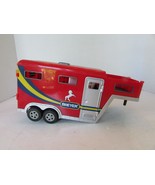 BREYER ANIMAL CREATIONS HORSE TRAILER RED 9&quot;L  L17 - $4.70