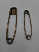 Vintage Jumbo Safety Pins Brass Large Laundry Pins - $18.05