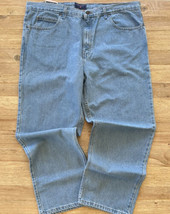Saddlebred J EAN S Light Blue Cotton Classic Fit Straight Leg Mens Size 40x30 - £35.17 GBP