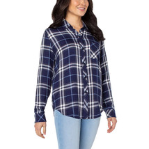 Well Worn Ladies&#39; Size Small, Long Sleeve Flannel Shirt, Blue - £13.32 GBP
