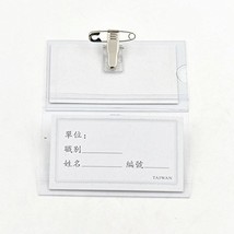 Fujiyuan 10 Pcs Office ID Card Badge Holder Alligator Clip Pin Clear Tra... - £4.67 GBP