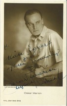 Oskar Marion (1926) Orig German Silent Film Postcard Inscribed By Oskar Marion - £98.29 GBP