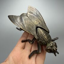 Vintage Bronze Fly Ashtray Heavy Metal Insect Figurine 12cm Tobacciana D... - $220.00