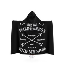 Personalized Hooded Blanket for Forest Lovers: Quote Print for Outdoor Enthusias - $74.16