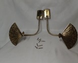 Vintage Brass Fan Curtain Tie Backs Chinoiserie Hollywood Regency Matchi... - £34.59 GBP