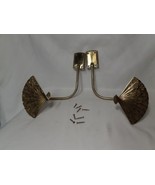 Vintage Brass Fan Curtain Tie Backs Chinoiserie Hollywood Regency Matchi... - £34.14 GBP
