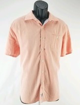 Tommy Bahama Jeans Island Crafted S/S Button Up Shirt Large Coral - £12.68 GBP
