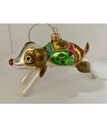 Great Christmas ornament dog brown and white - $11.99