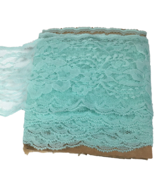 Lace 12 Yards 4” Trim Mint Green Scalloped - 3B - £18.17 GBP