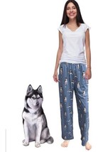 Siberian Husky Unisex Lightweight Cotton Blend Pajama Bottoms Size Large - £19.44 GBP