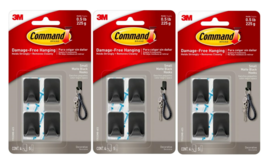 3M 17032MB-4ES Command Decorative Hook, Black, Plastic 3 Pack - £15.33 GBP