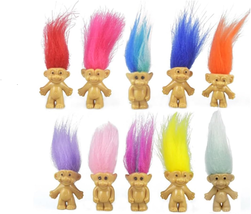 NEW 10PCS Mini Troll Dolls PVC Vintage Trolls Lucky Doll Mini Action Figures 1.2 - £12.88 GBP