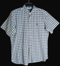 Ralph Lauren Men&#39;s Shirt Size L Green Plaid Classic Fit Button Down Shor... - £14.08 GBP